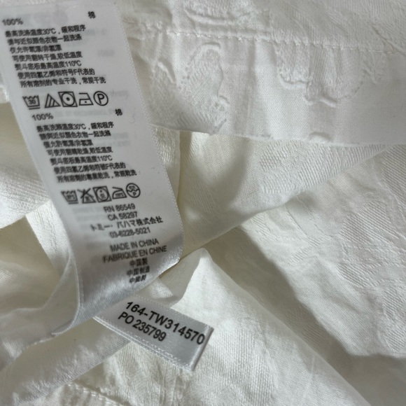 TOMMY Bahama Womens Size Small Summer style Top White 100% Cotton - Picture 7 of 8